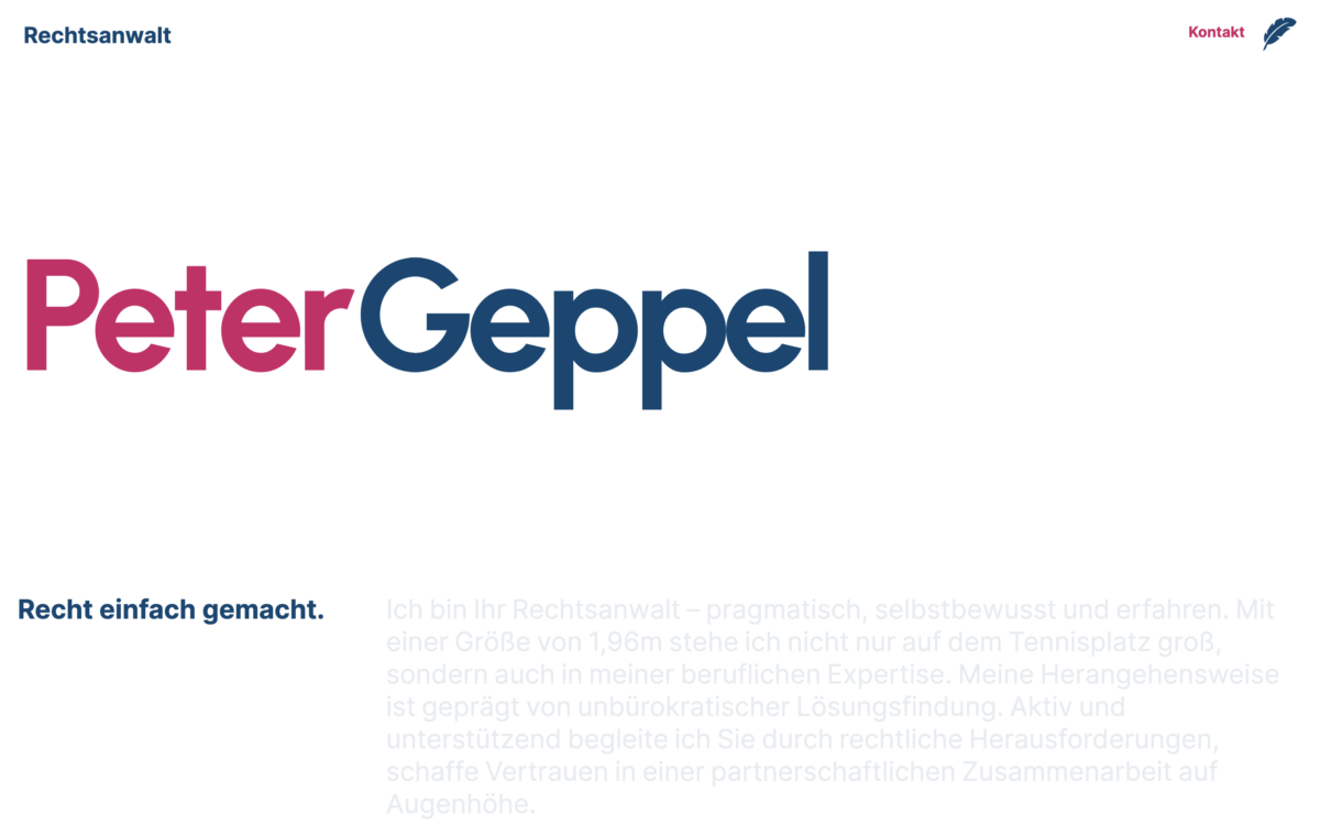Screenshot der Website kanzlei-geppel.at